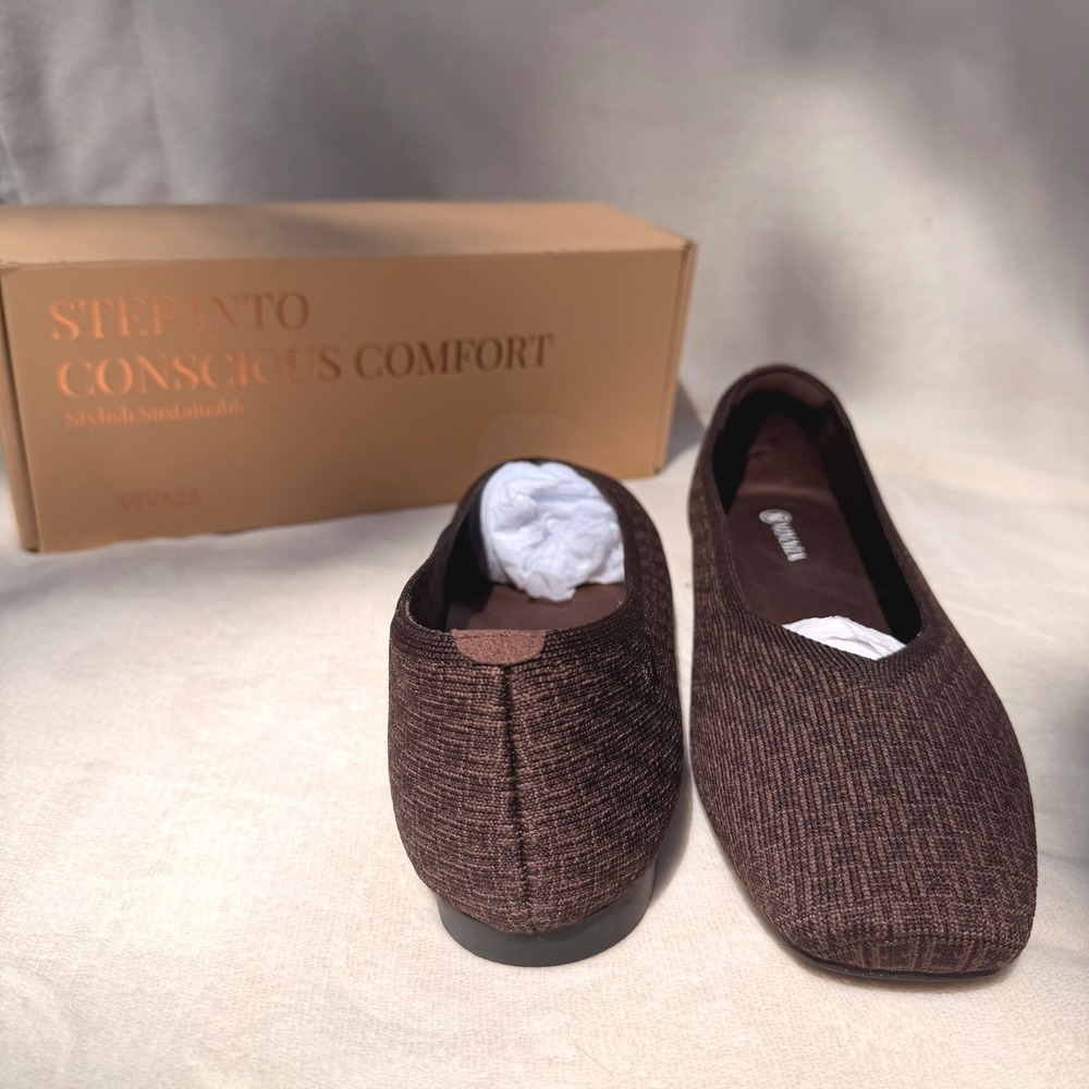 VIVAIA Margot 2.0 Brown Knit Flats | EU 41 / US 9.5 - Picture 5 of 9